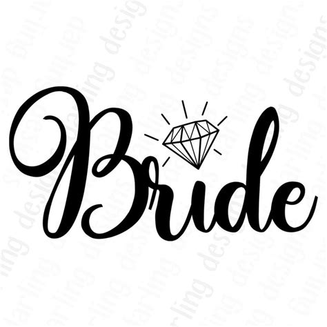 Download Free Bride svg, bride word, art cut file, and printable png for Cricut